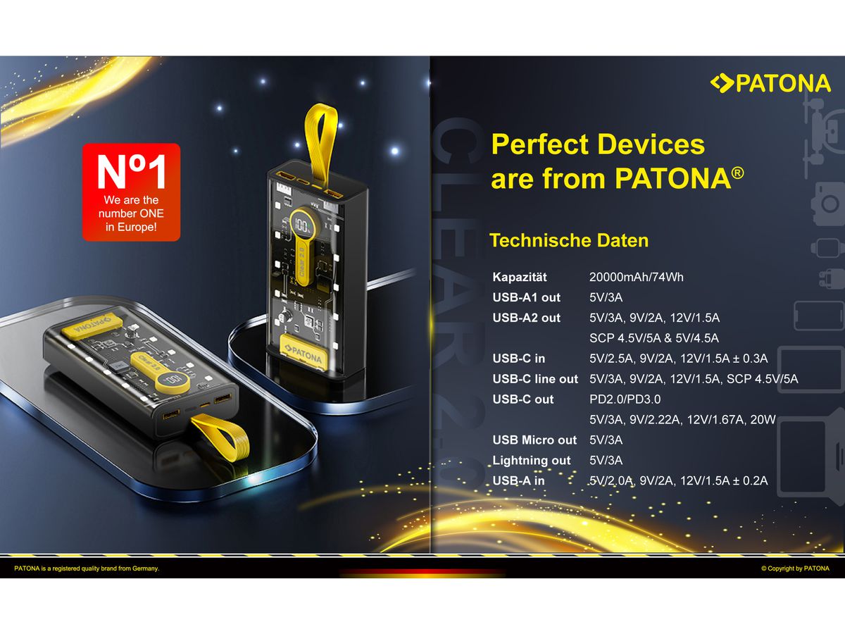 Patona Powerbank Pocket 4C 10000mAh