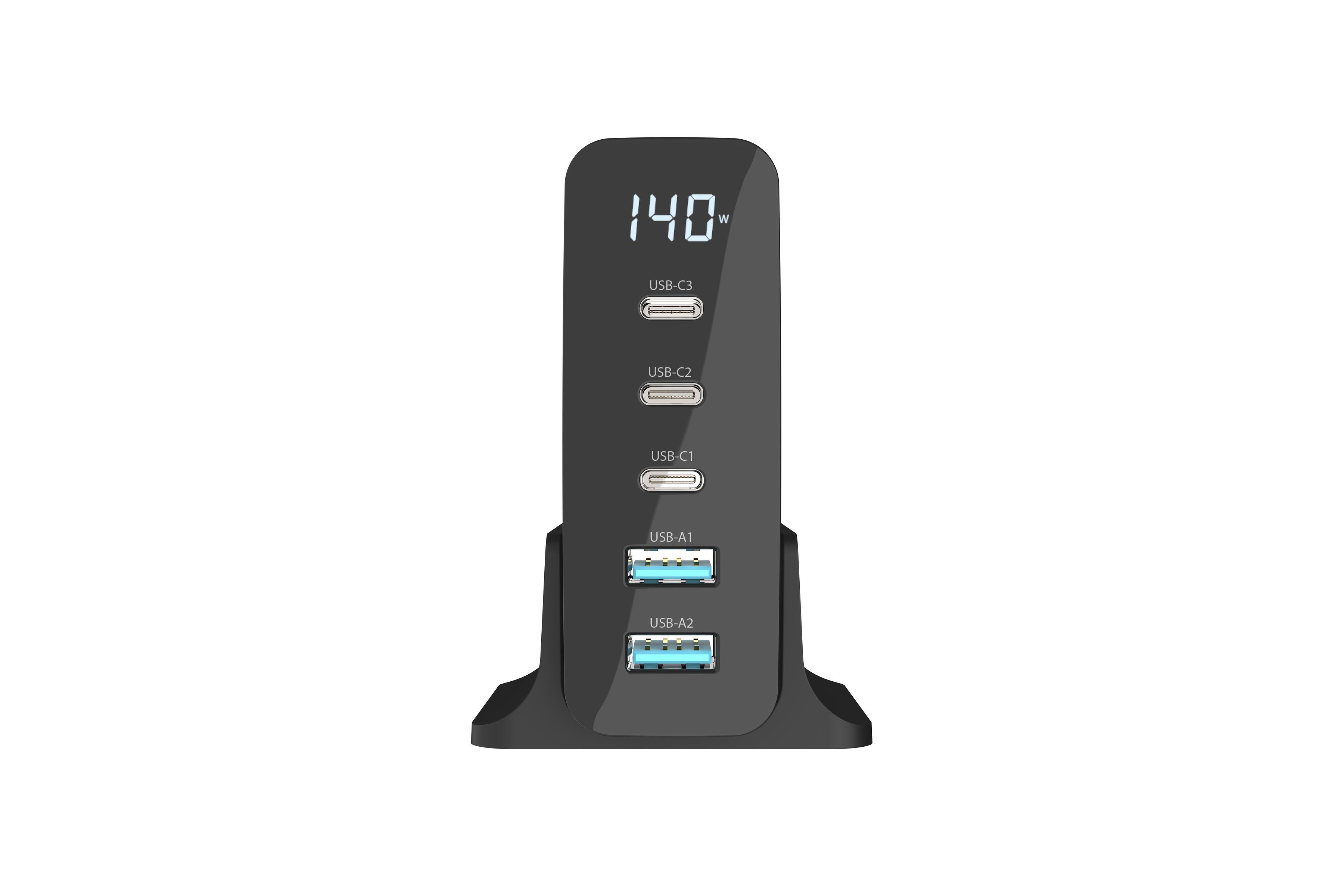 Sitecom 140W GaN Desktop Charger LED-Dis