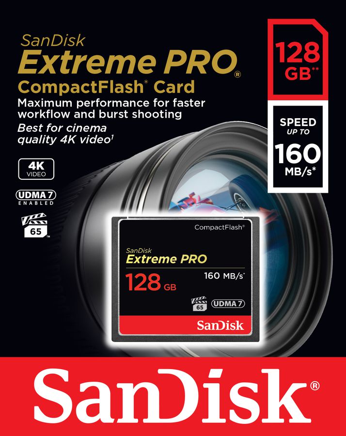 Sandisk ExtremePro 160MB/s CF 128GB