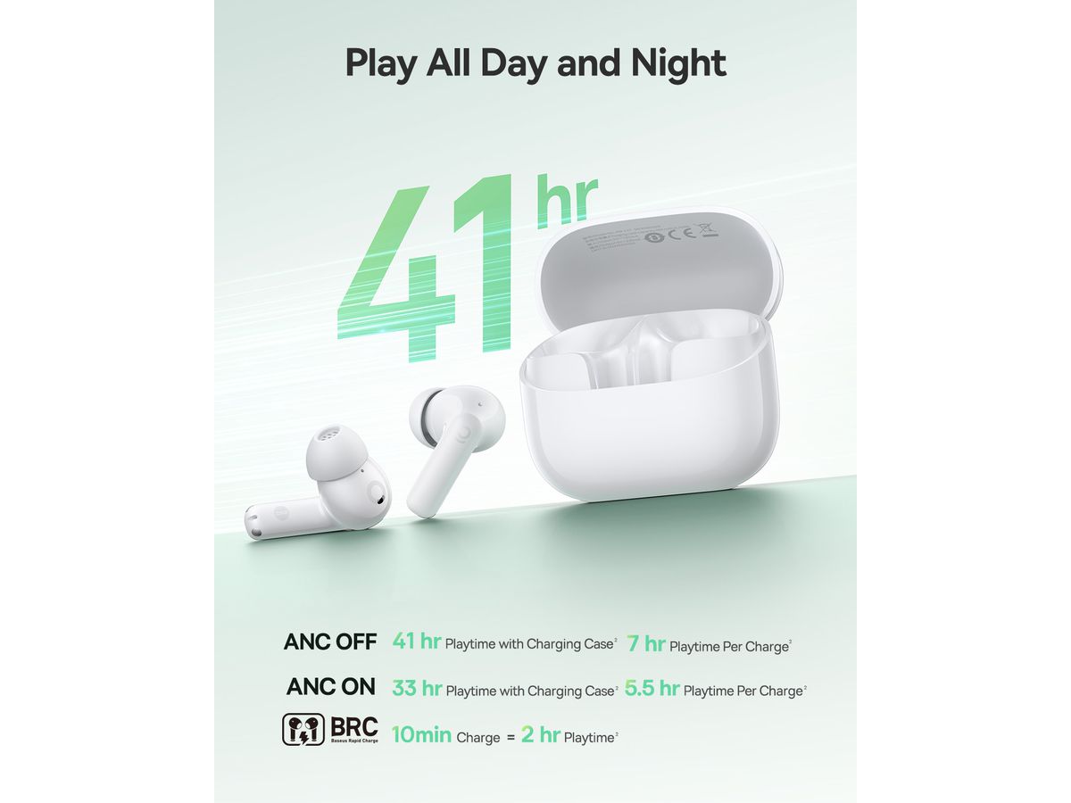 Baseus Bass BP1 NC InEar TWS Earbuds Wh