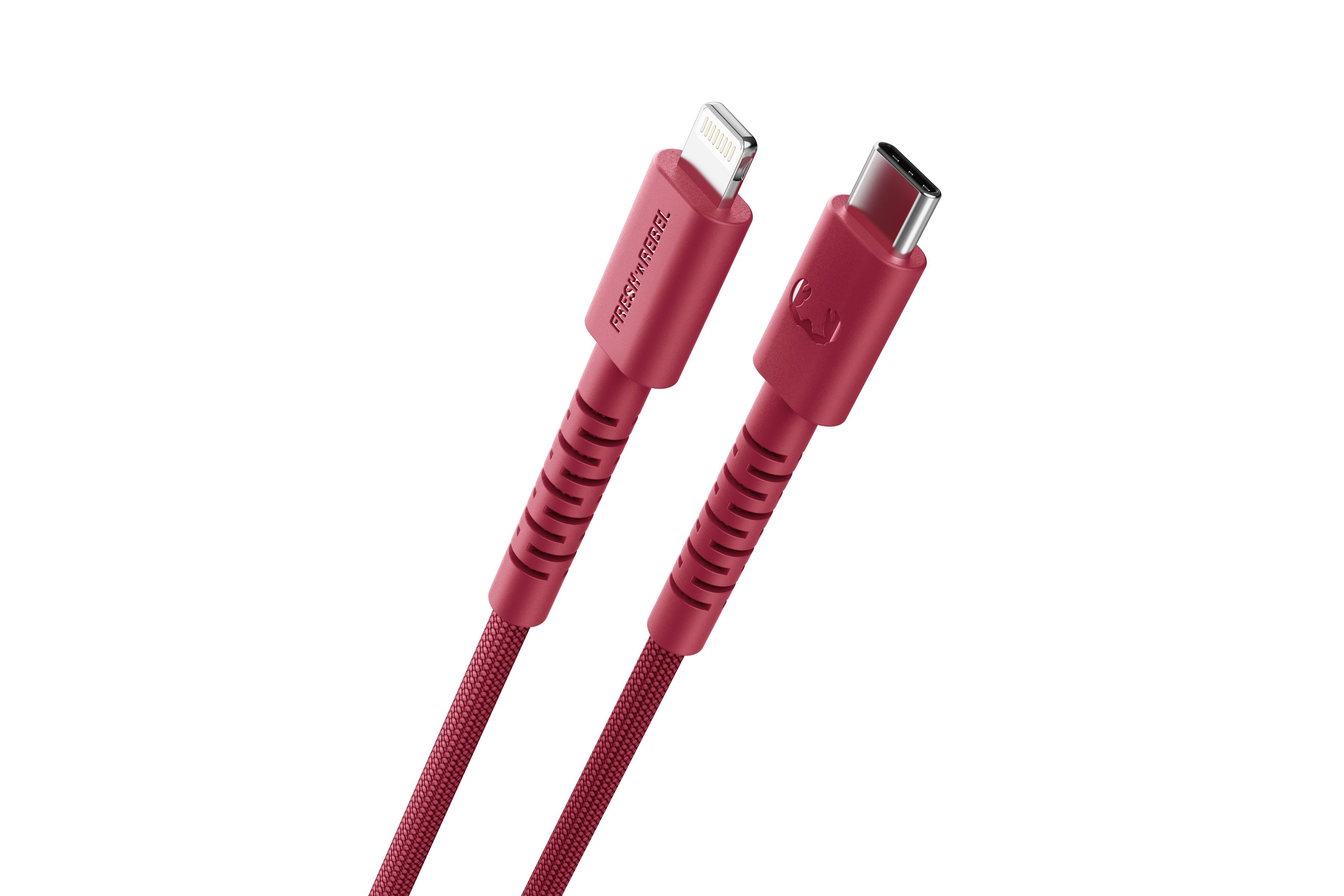 Fresh 'n Rebel USB-C to Lightning Red