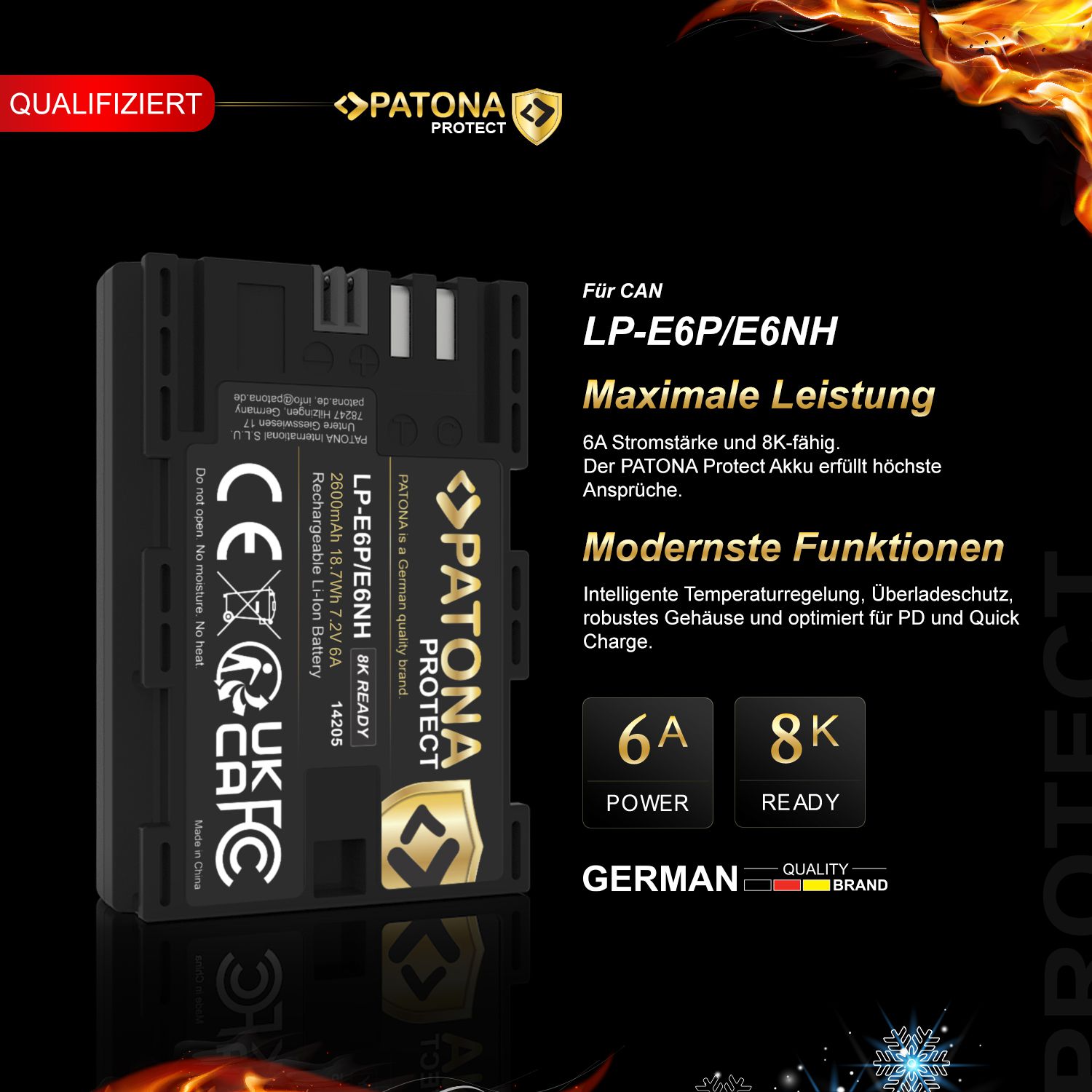 Patona Protect Akku Canon LP-E6P