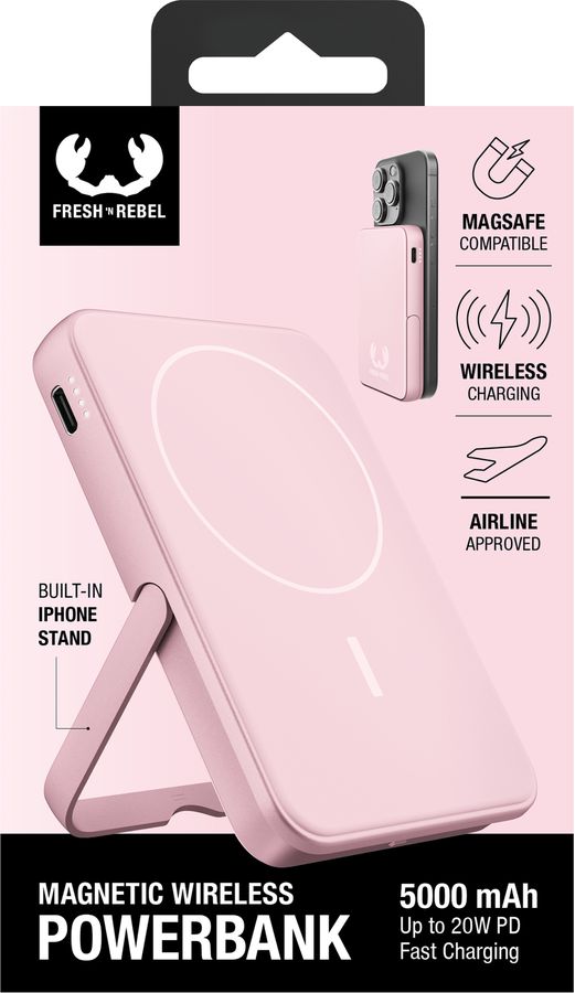 Fresh 'n Rebel Powerbank 5000 mAh Pink
