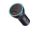 Baseus Triple Car Charger 65W Dark Gray