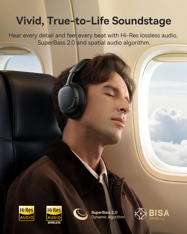 Baseus Bowie MH1 Wirel ANC Headphones Bl