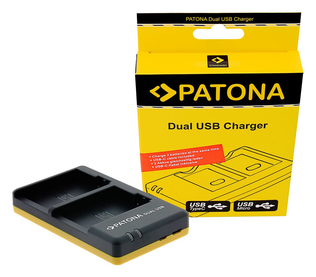 Patona Ladegerät Dual USB Canon LP-E8