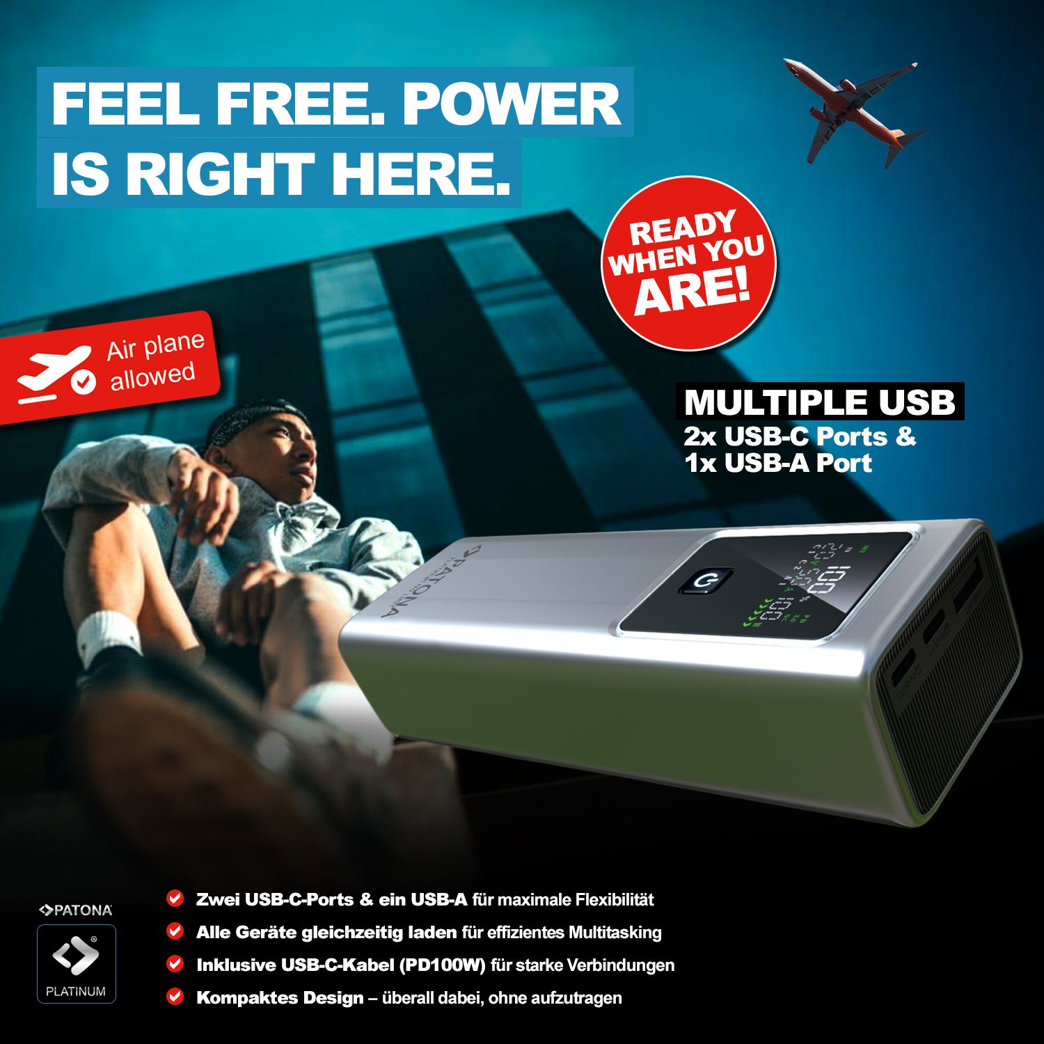 Patona Powerbank PD100W 20000mAh