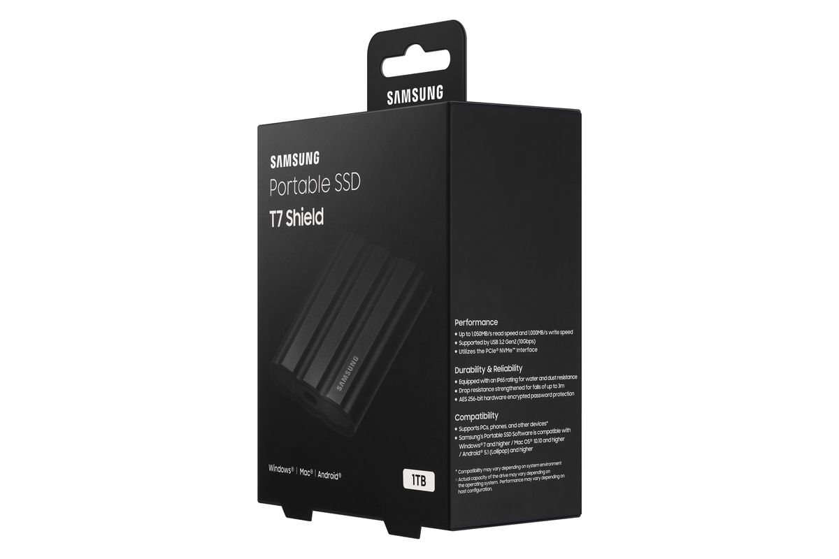 Samsung PSSD T7 Shield 1TB black