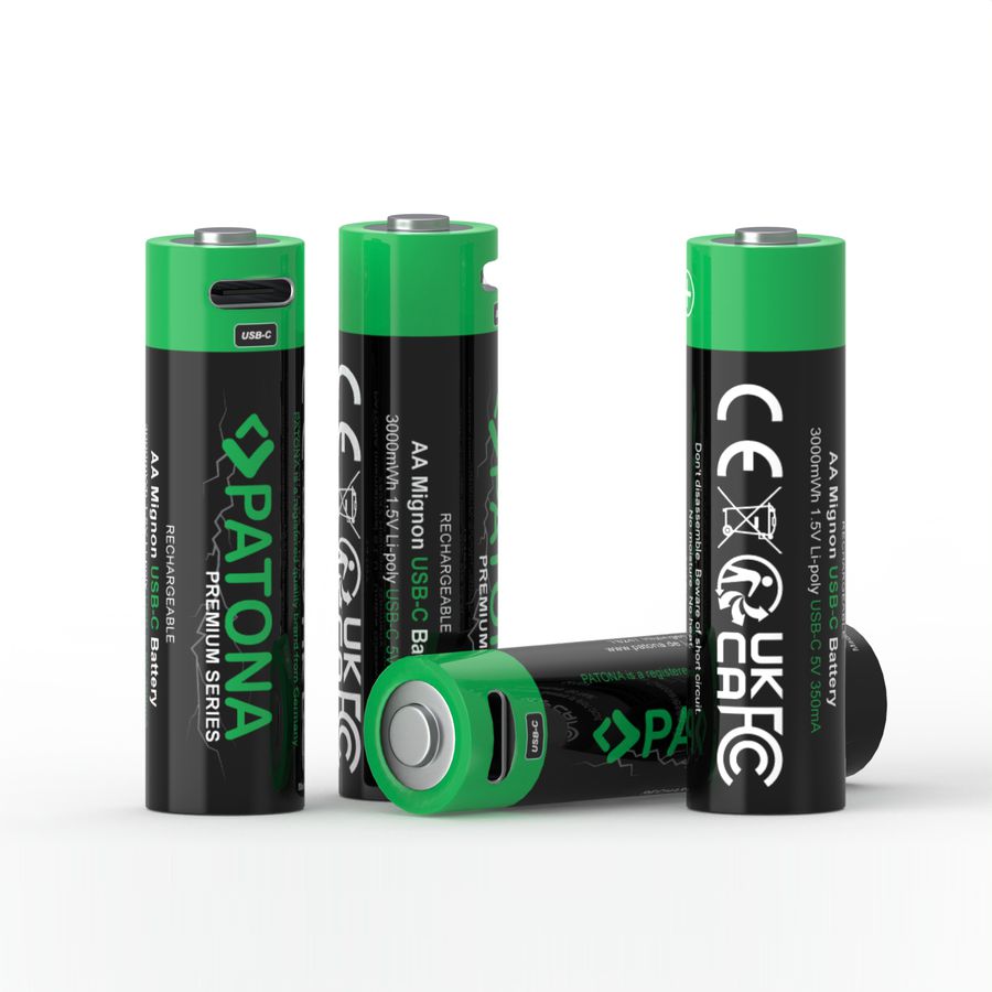 Patona Premium Akku 4x Micro AA USB-C