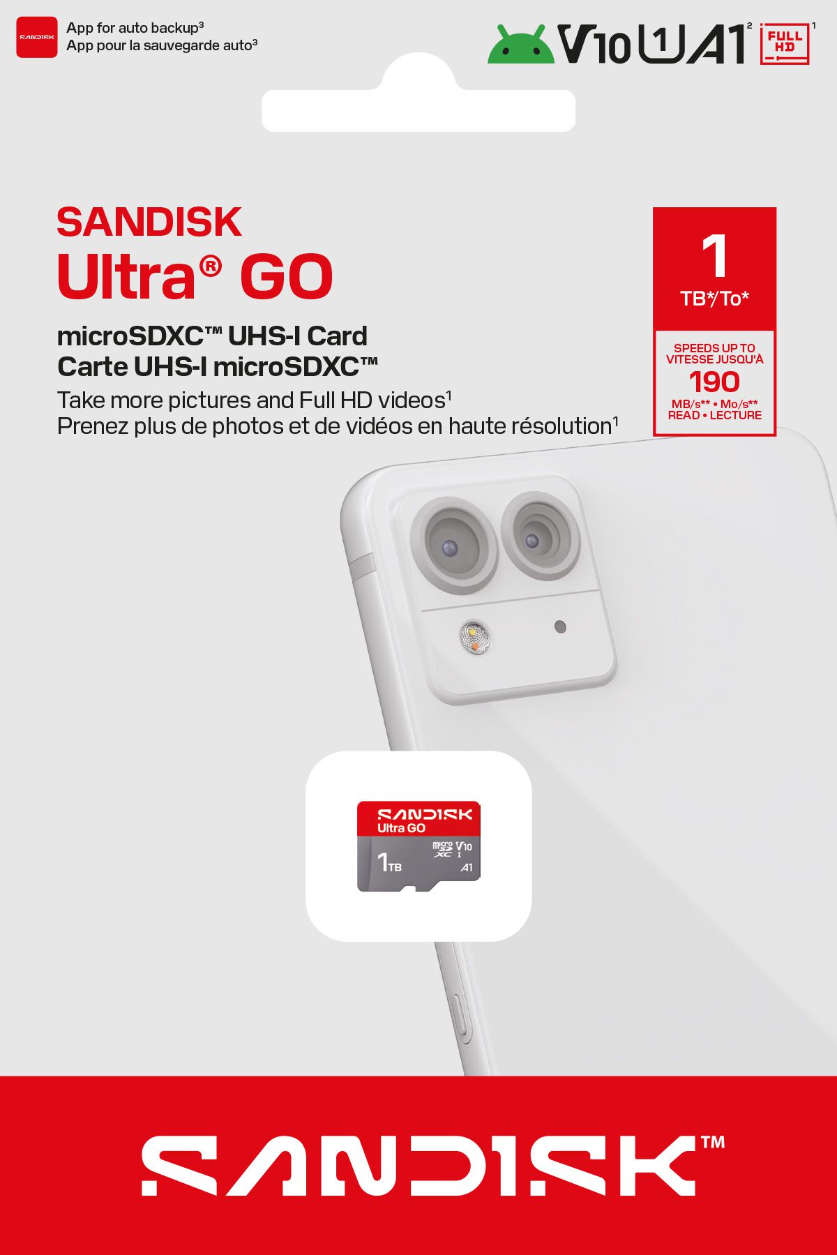SANDISK Ultra GO 190MB/s micro SDXC 1TB