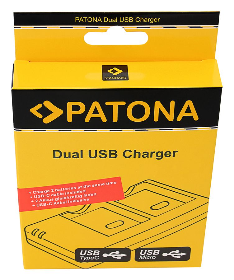 Patona Chargeur Dual USB NP-FM500H