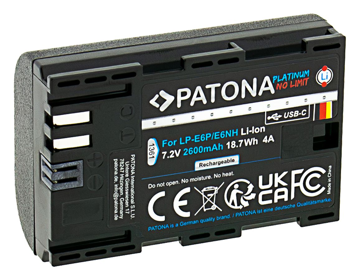 Patona Platinum Canon LP-E6P USB-C