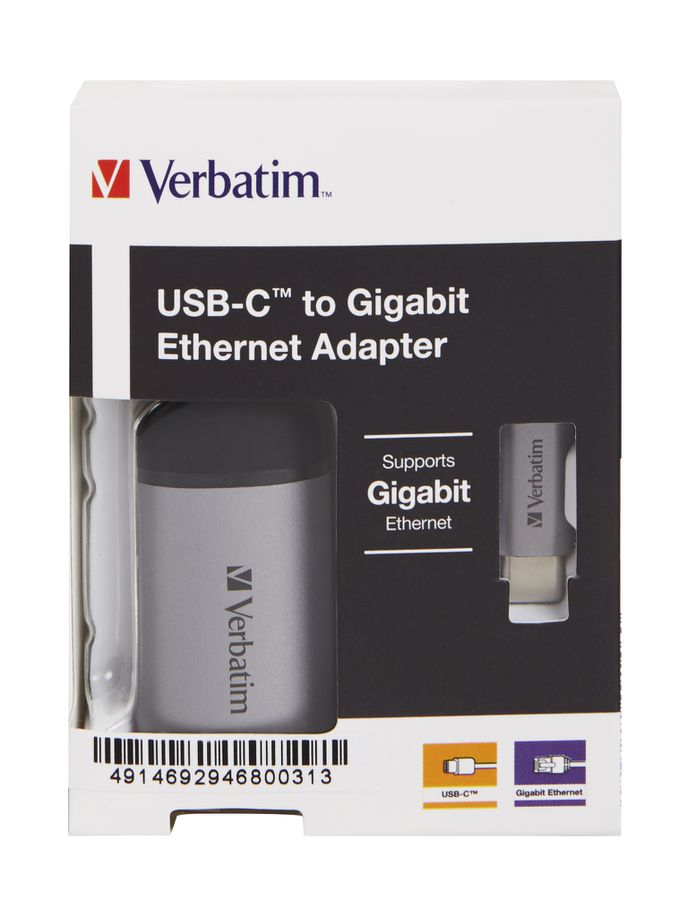 Verbatim USB-C to Ethernet Gbit Adapter
