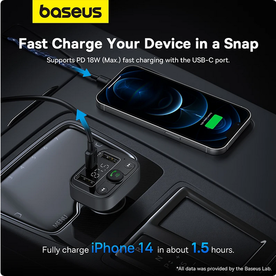 Baseus Car FM Transmitter Cluster Black