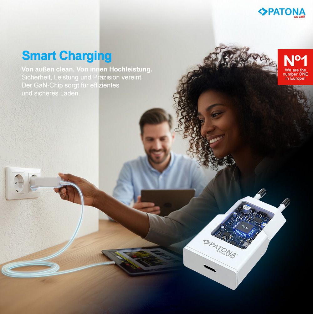 Patona GaN Flat PD 20W USB-C White