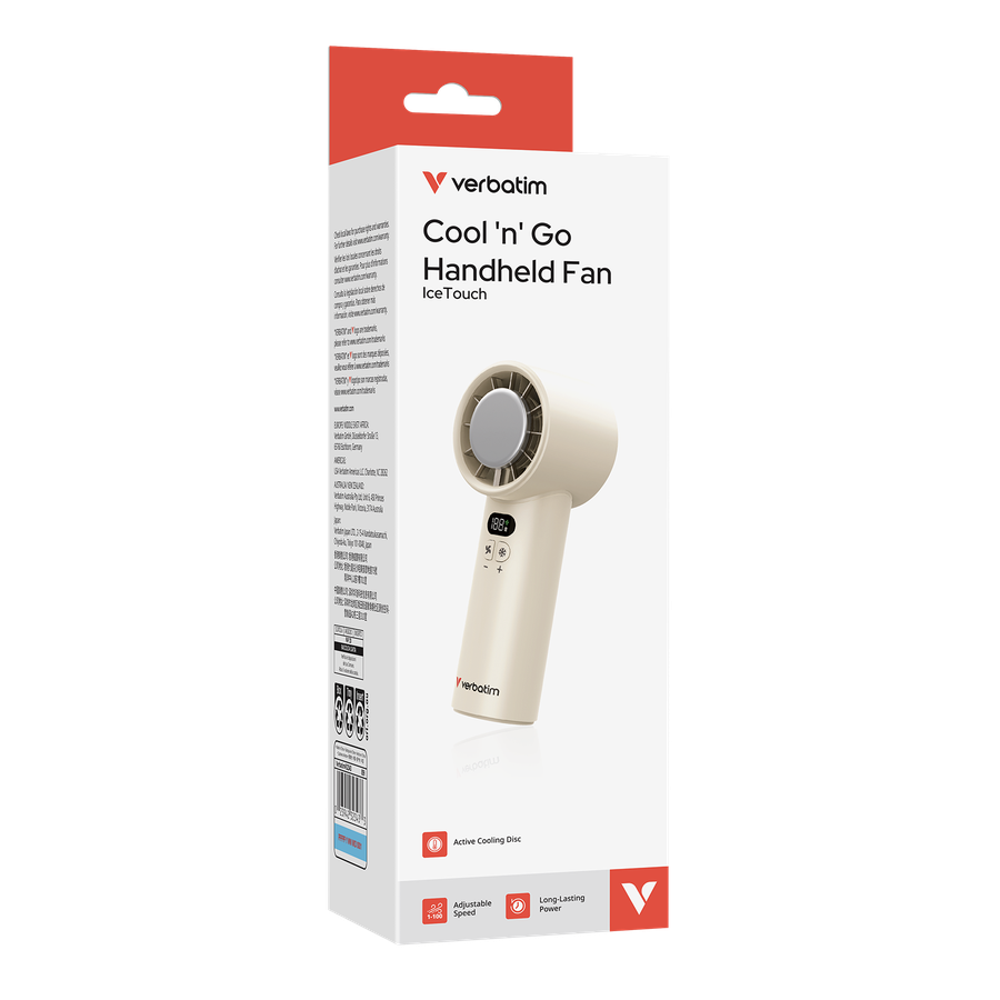 Verbatim IceTouch Handheld Fan White