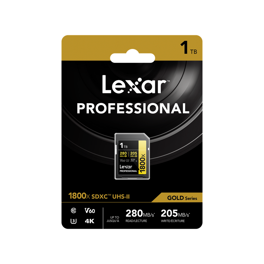 Lexar 1800x UHS-II SDXC 1TB Gold