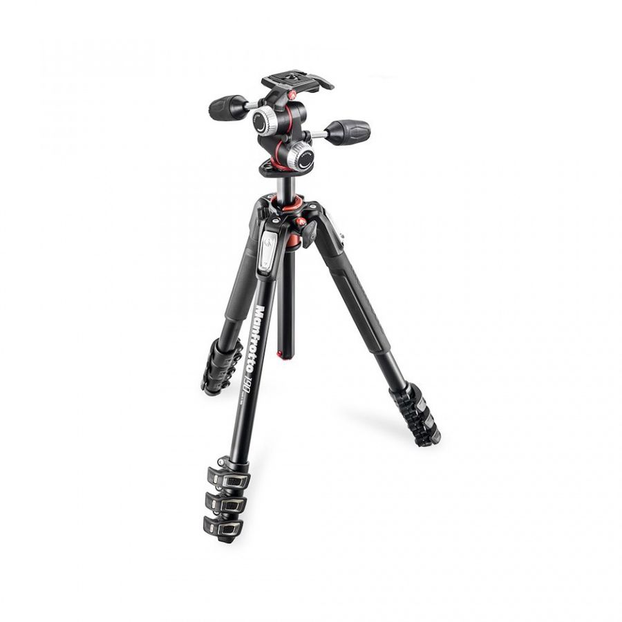 Manfrotto 190XPRO Alu Tripod w/3W H 4 S.