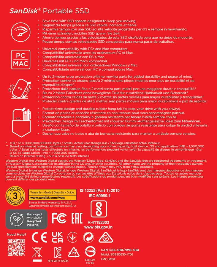 SanDisk Portable SSD 1TB