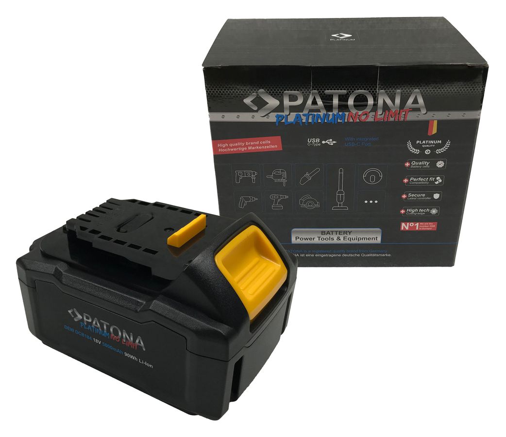Patona Platinum Battery Dewalt DCB 184