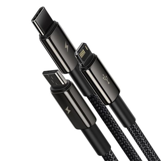 Baseus USB-A 3-in-1 Cable 1.5m Black