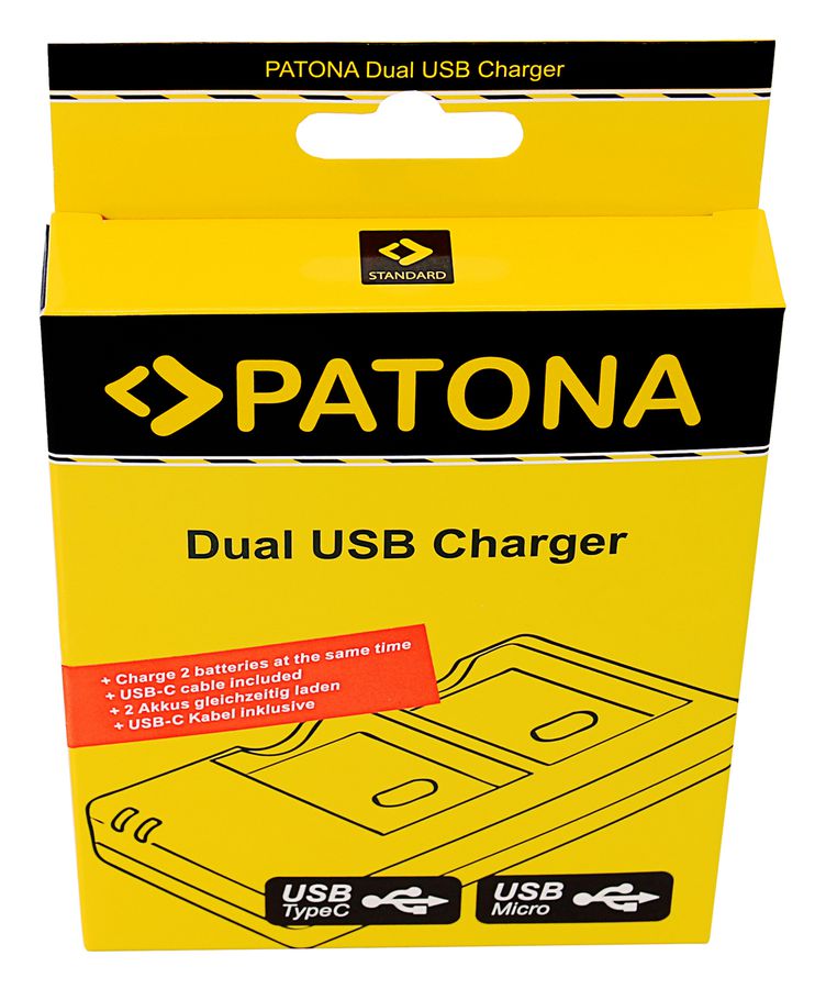 Patona Ladegerät Dual USB Canon LP-E8