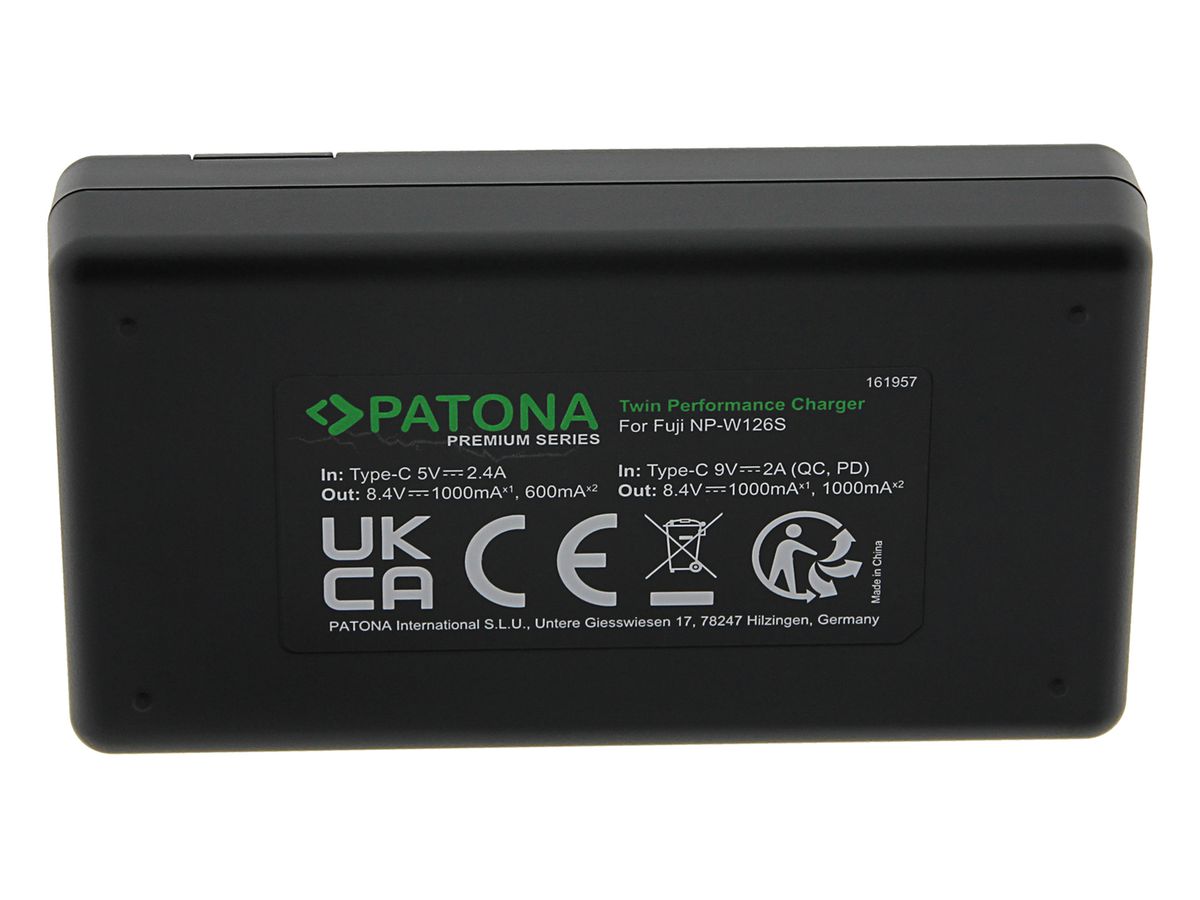 PATONA Premium chargeur double NP-W126
