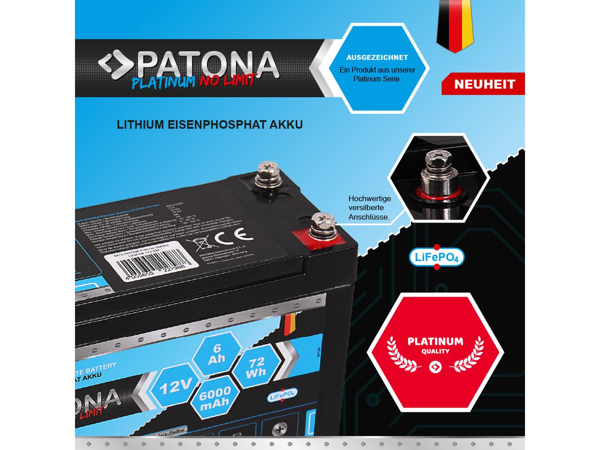 Patona Platinum Battery LiFePO4 12V 30Ah