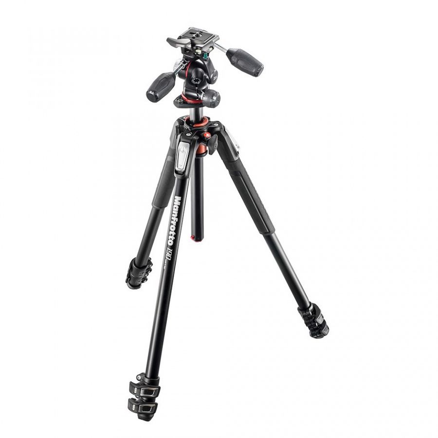 Manfrotto 190XPRO Alu Tripod w/3W H 3 S.
