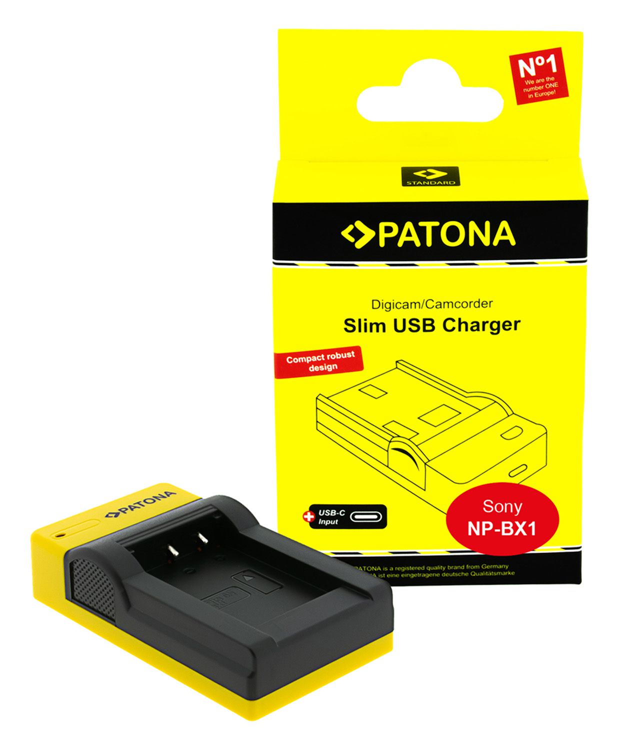 Patona Slim USB-C Ladegerät NP-BX1