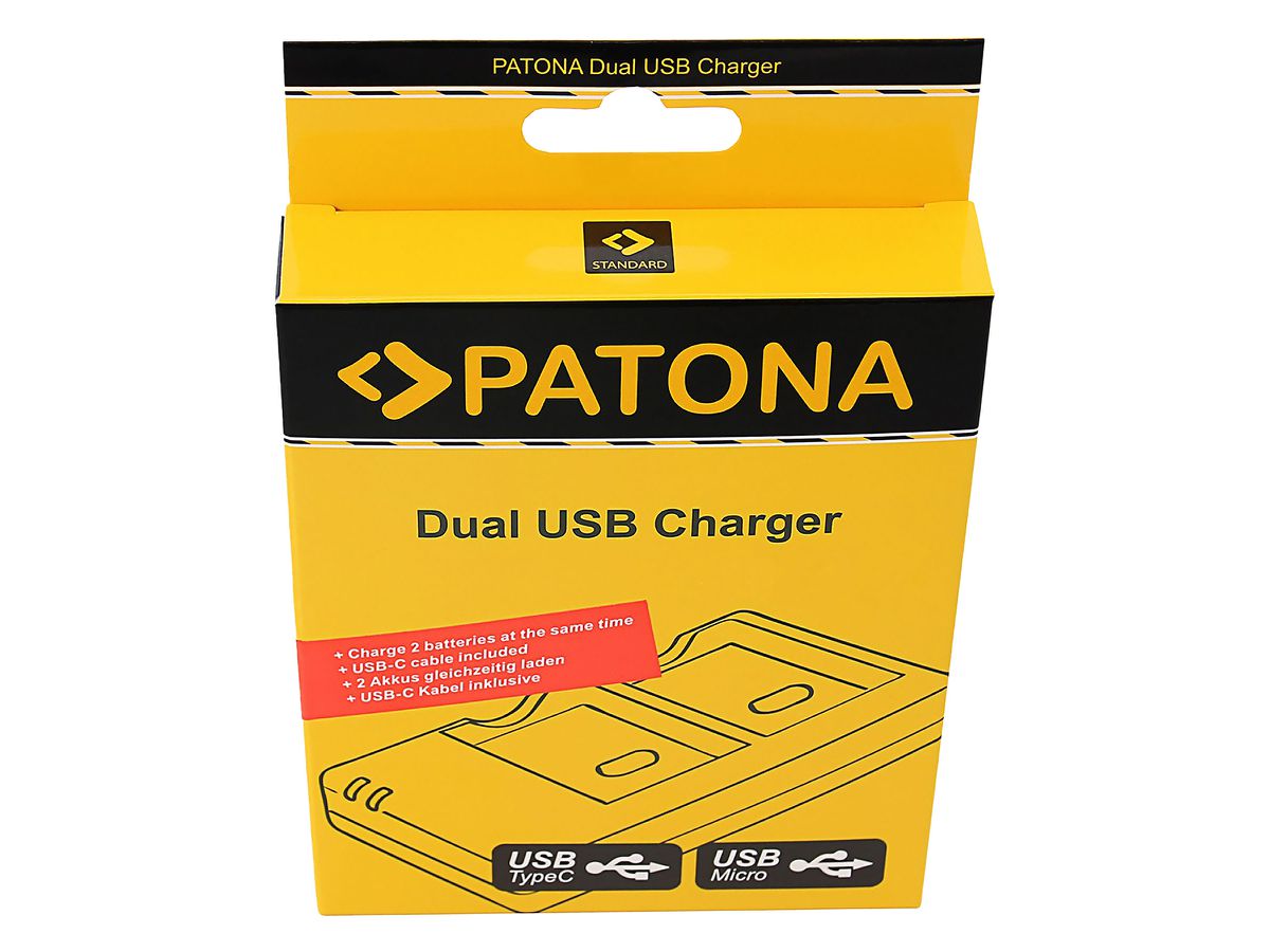 Patona Ladeg. Dual USB Panaso. DMW-BLF19