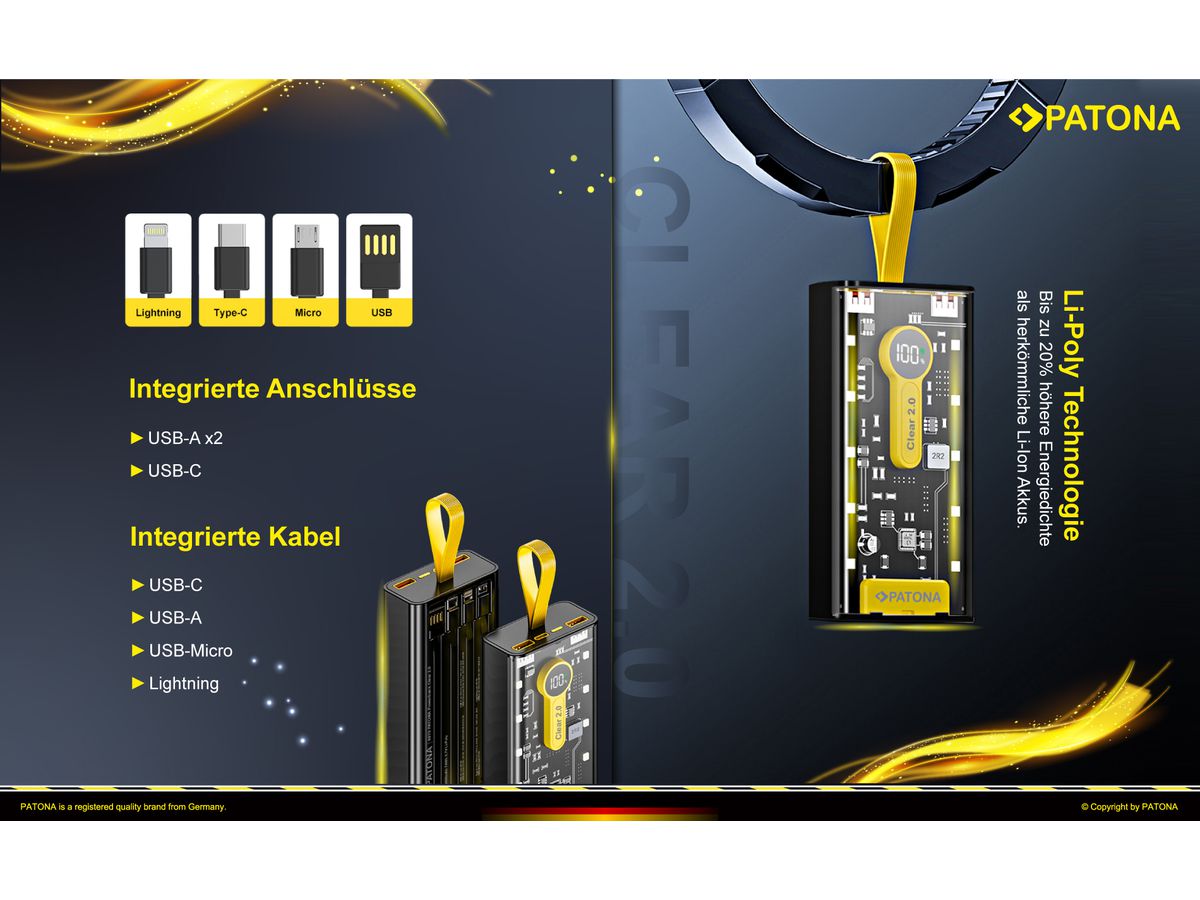 Patona Powerbank Pocket 4C 10000mAh