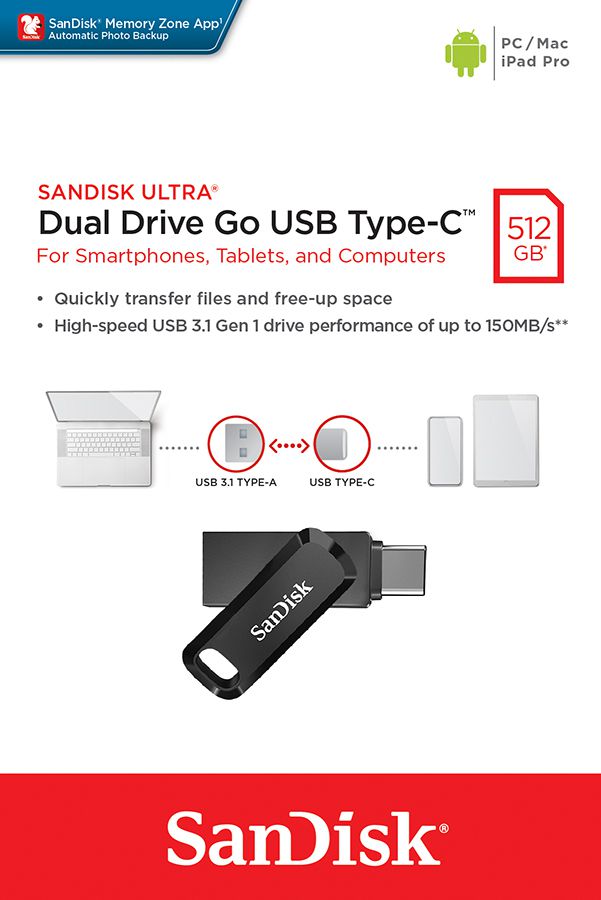 SanDisk Ultra USB Dual Go Type-C 512GB