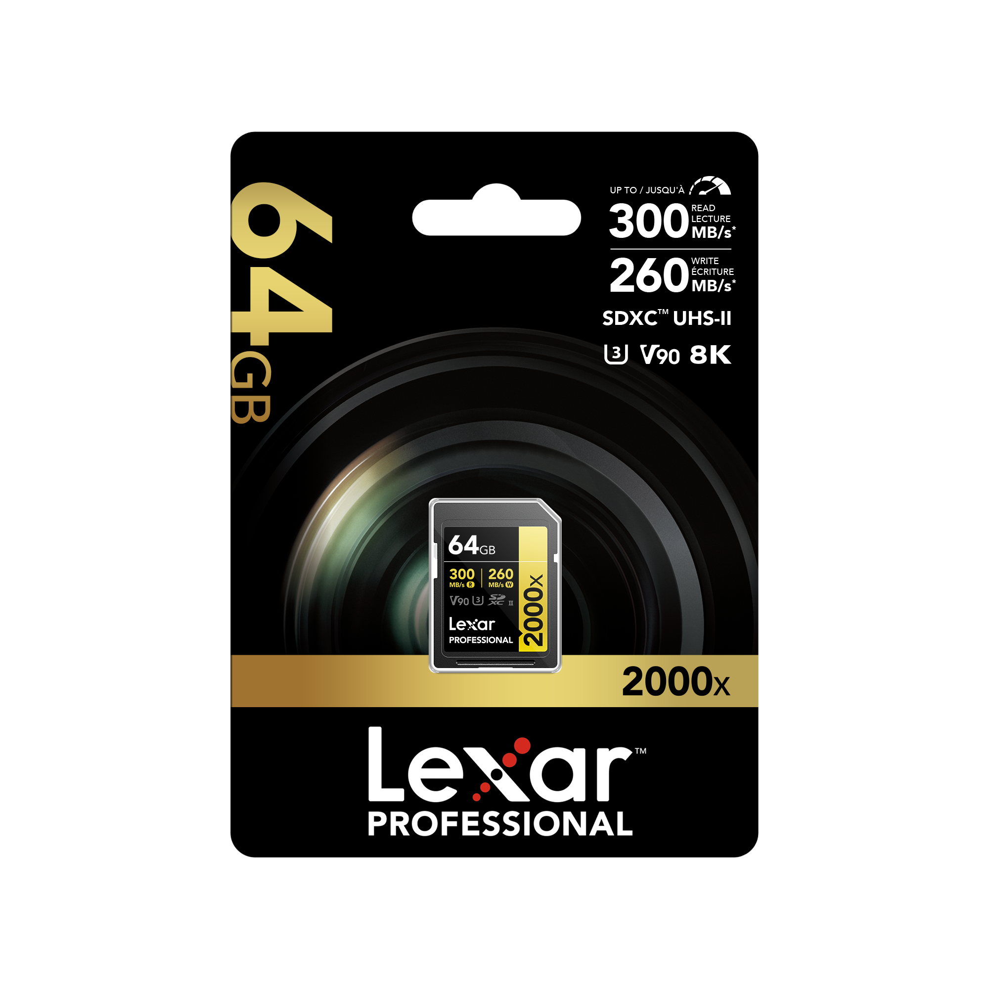 Lexar 2000x UHS-II SDXC 64GB Gold
