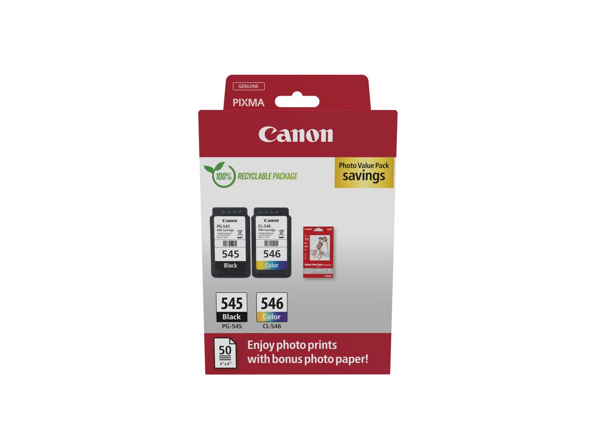 Canon PG-545BK + CLI-546 Foto Value Pack