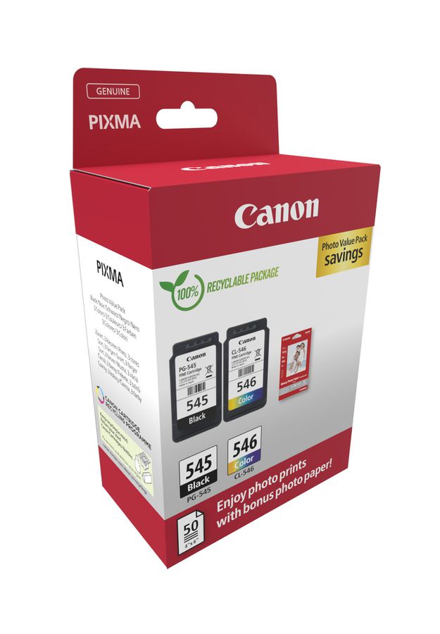 Canon PG-545BK + CLI-546 Foto Value Pack