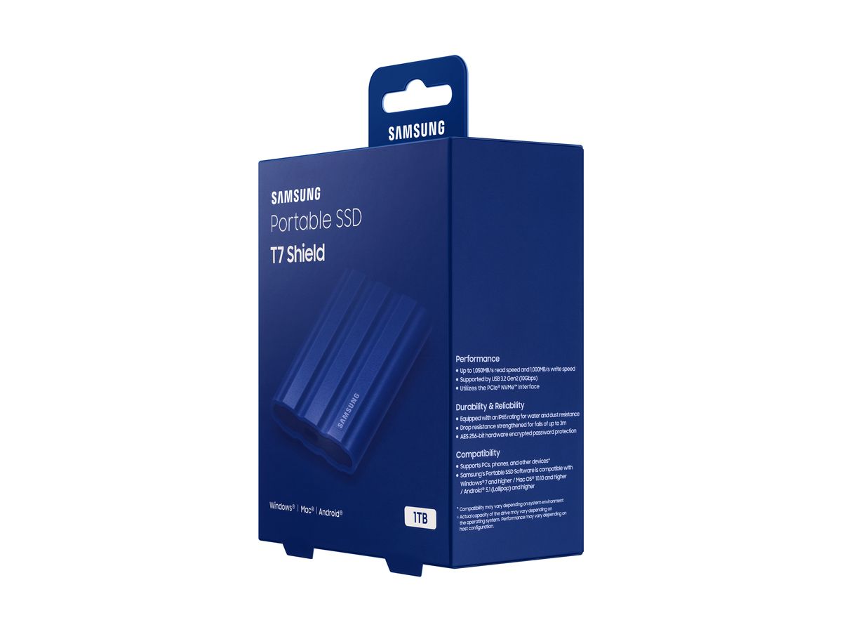 Samsung PSSD T7 Shield 1TB blue