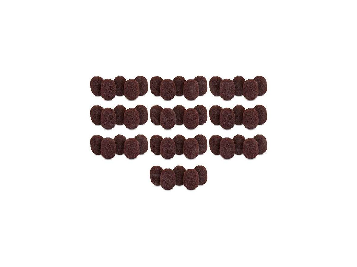 Rycote Lav Foam Brown - 10x 5er Pack