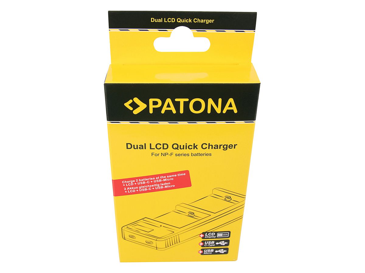 Patona Dual LCD Charger USB Sony NP-F750