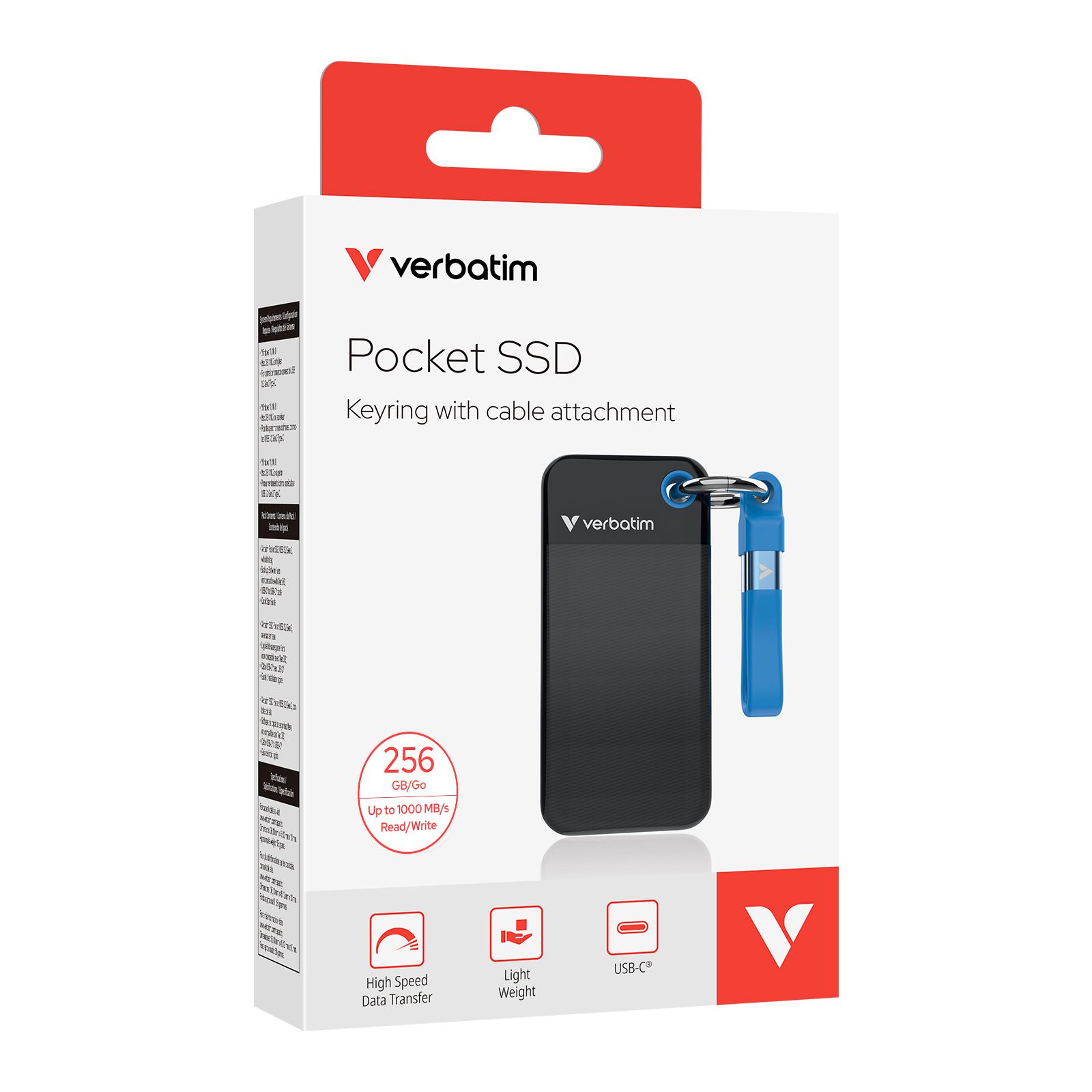 Verbatim Pocket PSSD 256GB Black/Blue