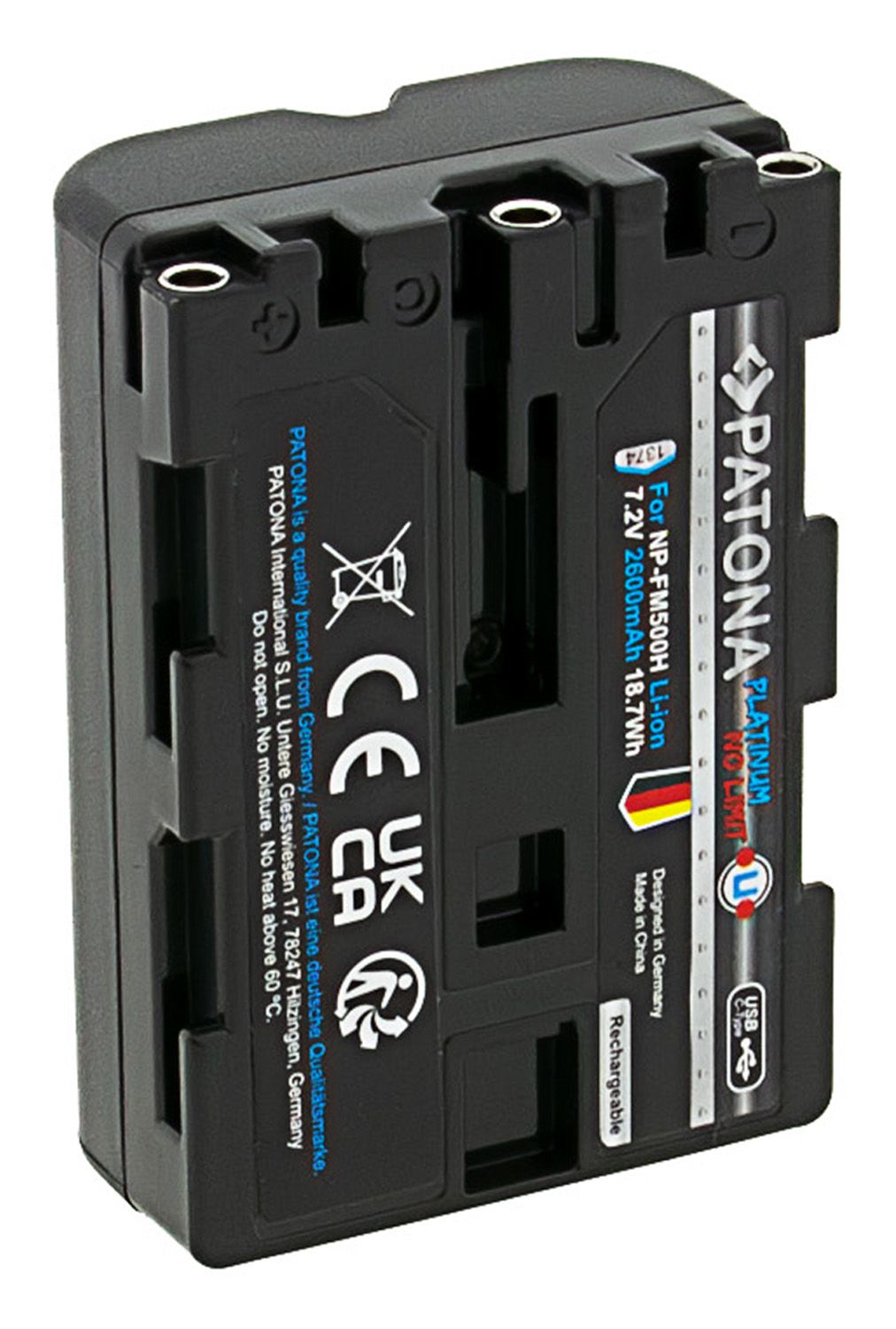 Patona Platinum Sony NP-FM500H USB-C