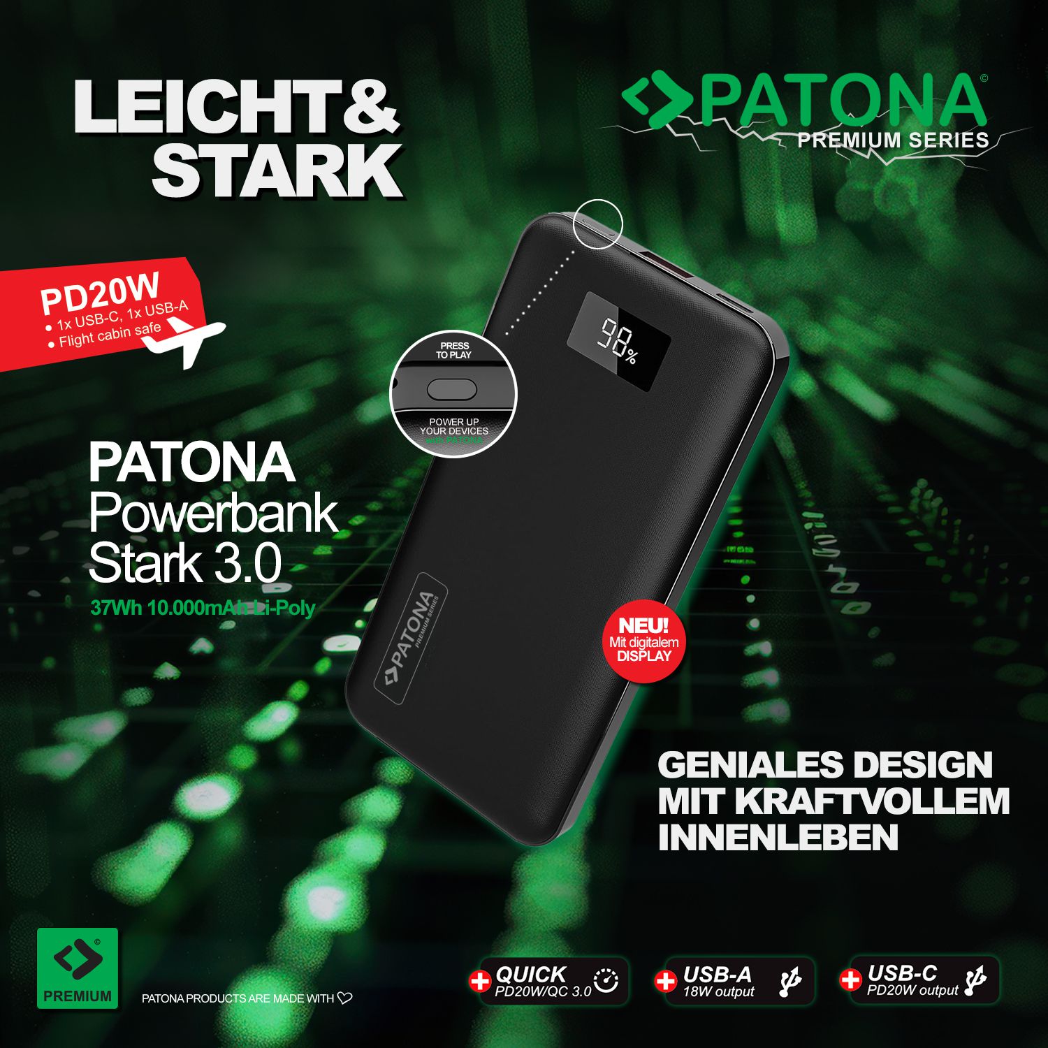 Patona Powerbank PD20W 3.0 10000mAh