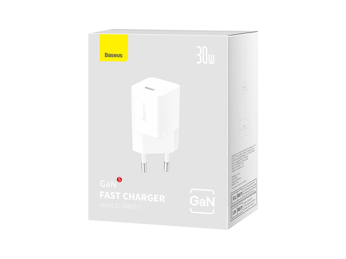 Baseus GaN5 Mini Charger 30W White