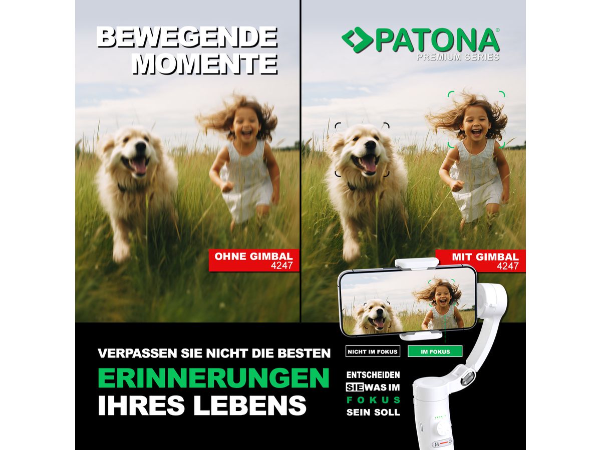 Patona 3-Achsen Gimbal Smartphone
