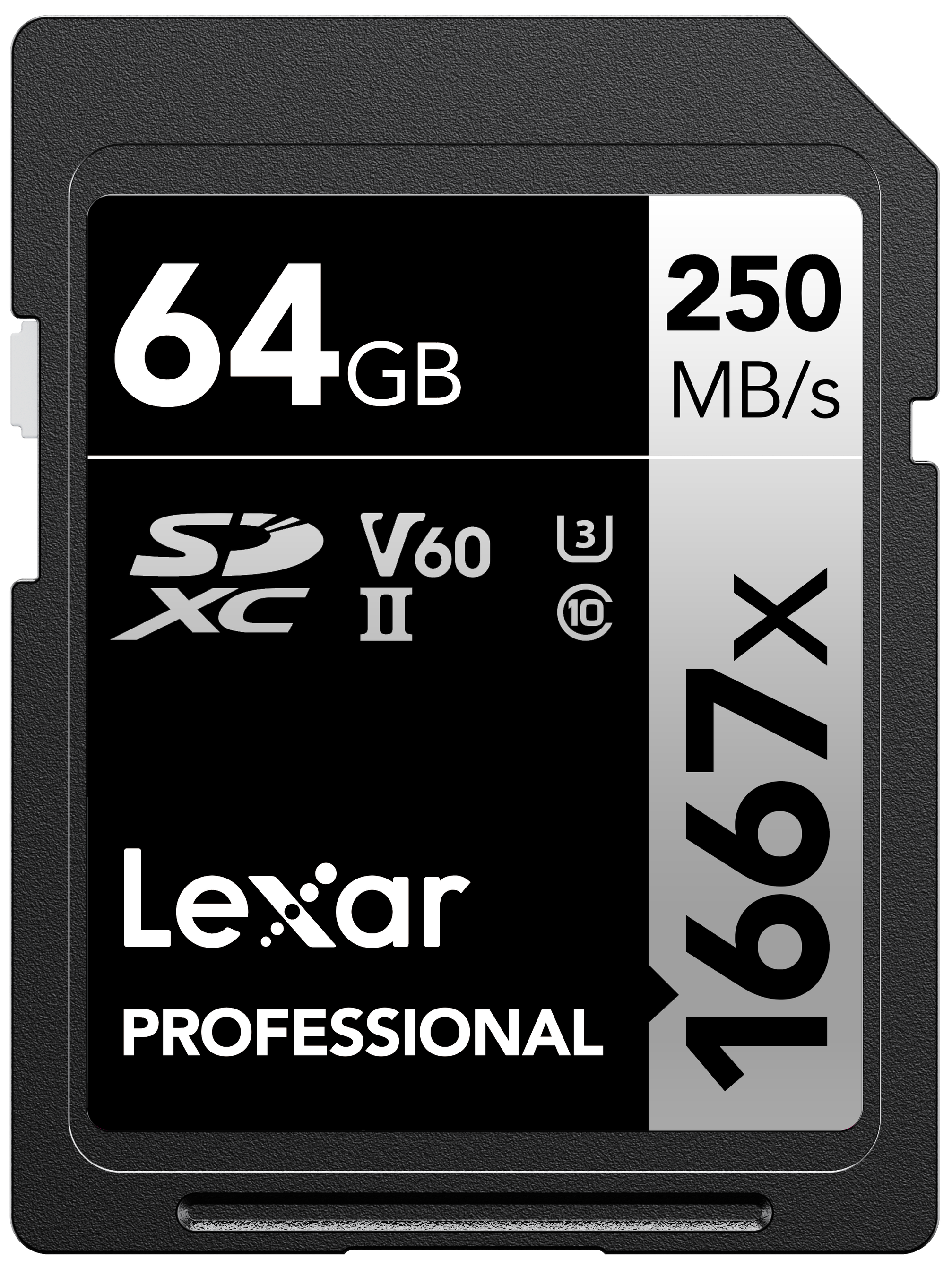 Lexar 1667x UHS-II SDXC 64GB Silver