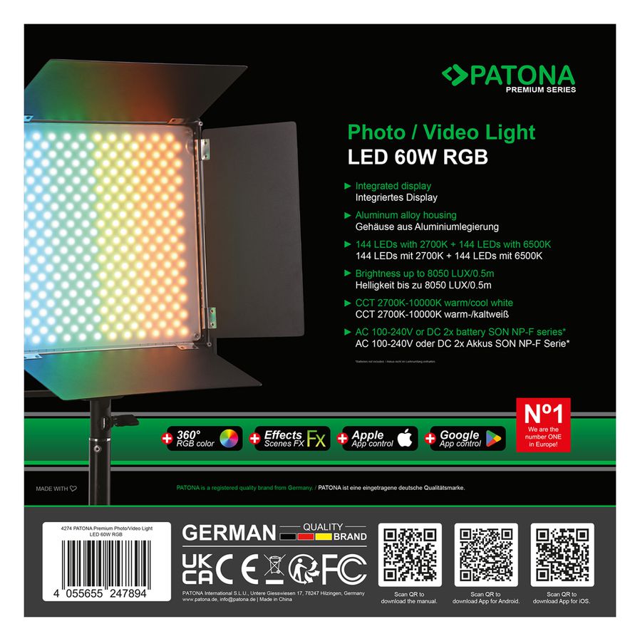 Patona Premium LED 60W RGB APP