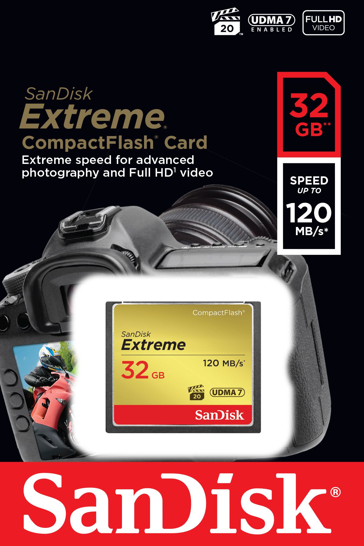 Sandisk Extreme 120MB/s CF 32GB