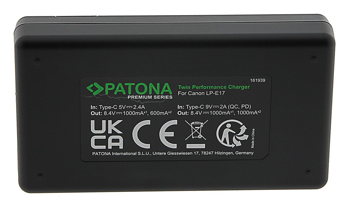 Patona Premium Twin Charger Canon LP-E17