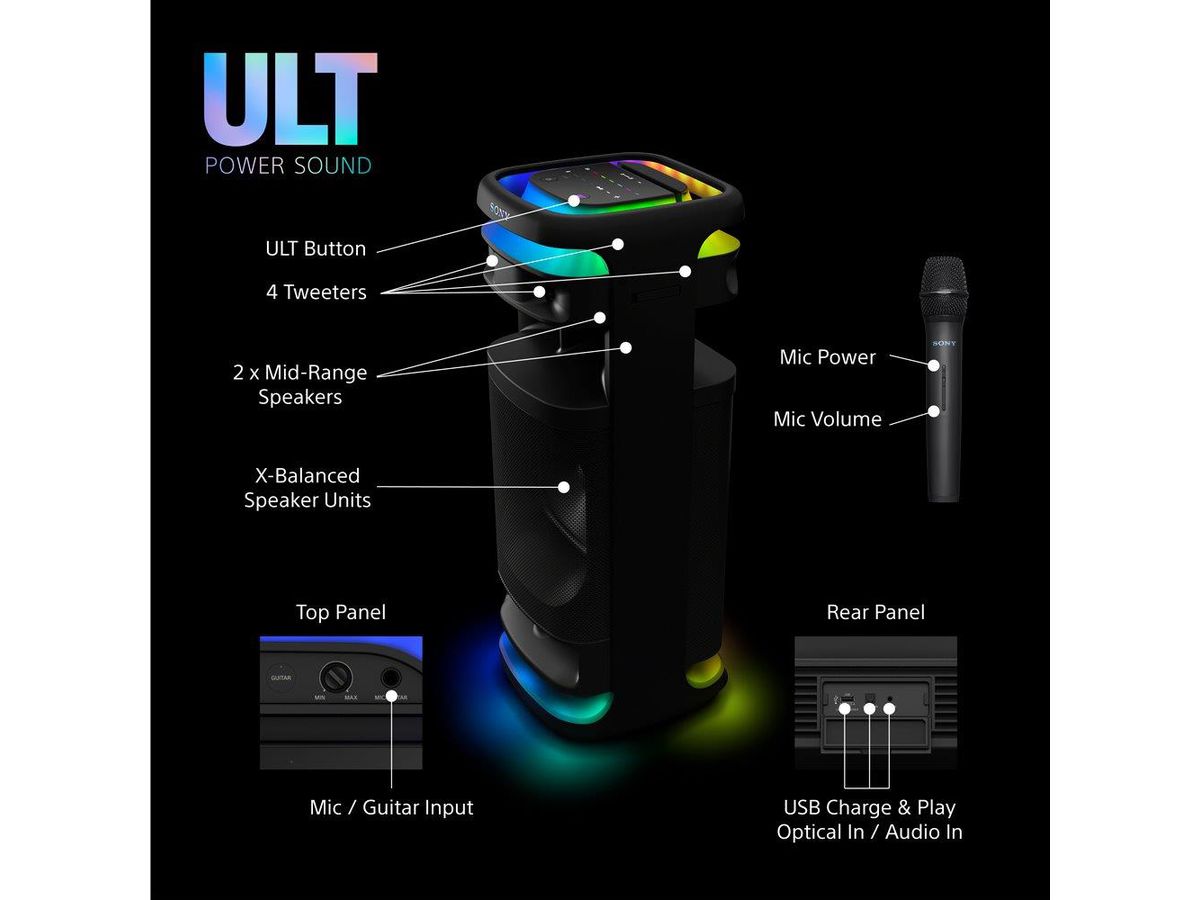 Sony SRS-ULT10B ULT Tower Speaker Black