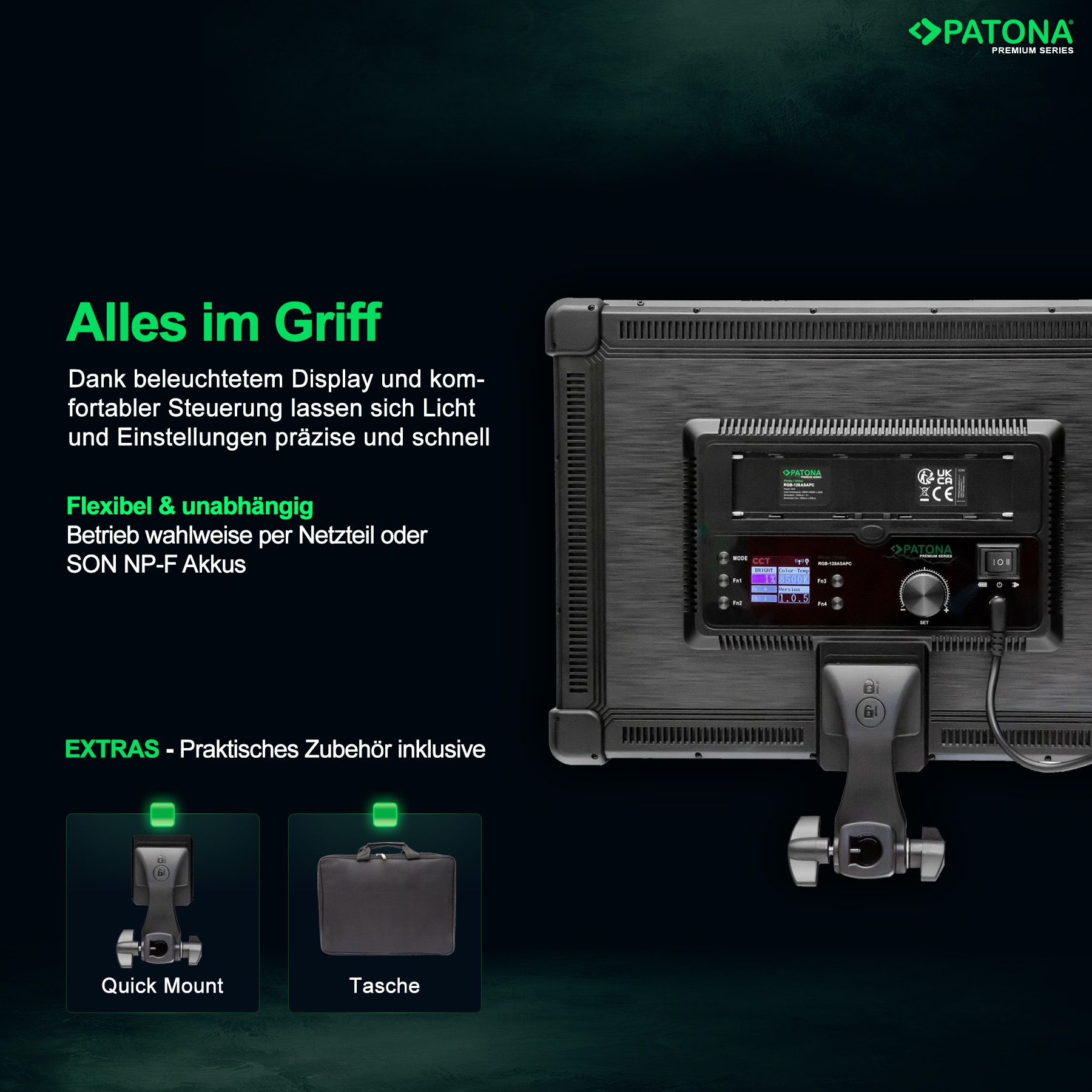 Patona Leuchte RGB-128AS APP